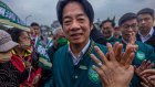 The ruling DPP’s candidate Lai Ching-te on the hustings in December.