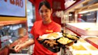Load up a tray from the bain marie at Da Bao.