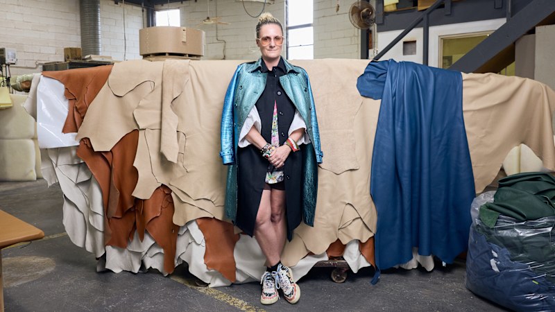 Australia's top furniture designers give leather a sexy makeover