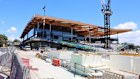 The Sydney Fish Market under construction in February 2025. It opened in January this year, three years late. 