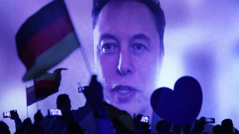 Elon Musk beams into far-right rally to praise ‘German values’
