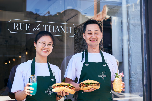 Thi Hong Nguyen (Cindy), head chef at Rue de Thanh with Thanh Tran in Brusnwick.