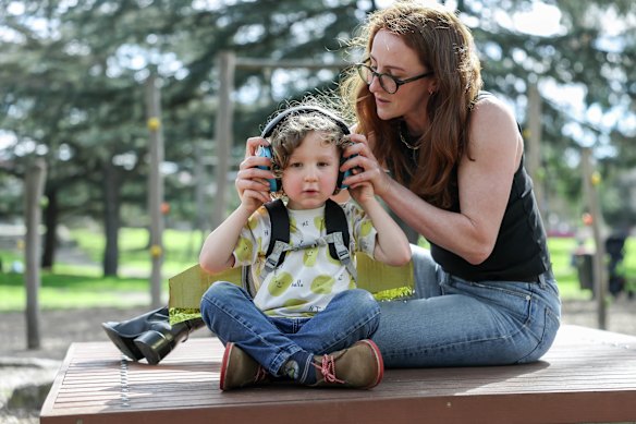 Hannah Elizabeth, 40, and son Jasper Marcus, 4. Some Melbourne venues require all patrons, regardless of age, to have a ticket – even infants. Mothers like Hannah, who breastfed her two children, believe this policy is exclusionary and discriminatory against parents of young children.