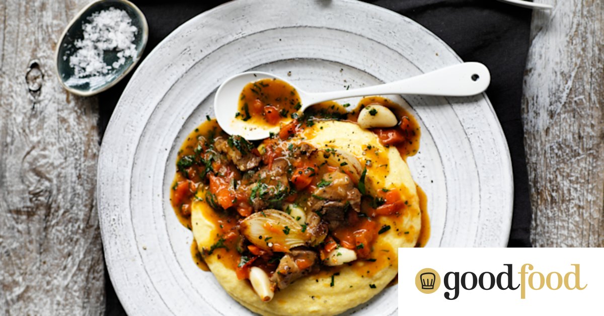 Neil Perry’s braised lamb necks with pearl onions and garlic