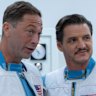 Ebon Moss-Bachrach (left) and Pedro Pascal as best friends Ben Grimm and Reed Richards.