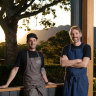 Three Blue Ducks Bellingen head chef Julien Vasseur and co-founder Darren Robertson.