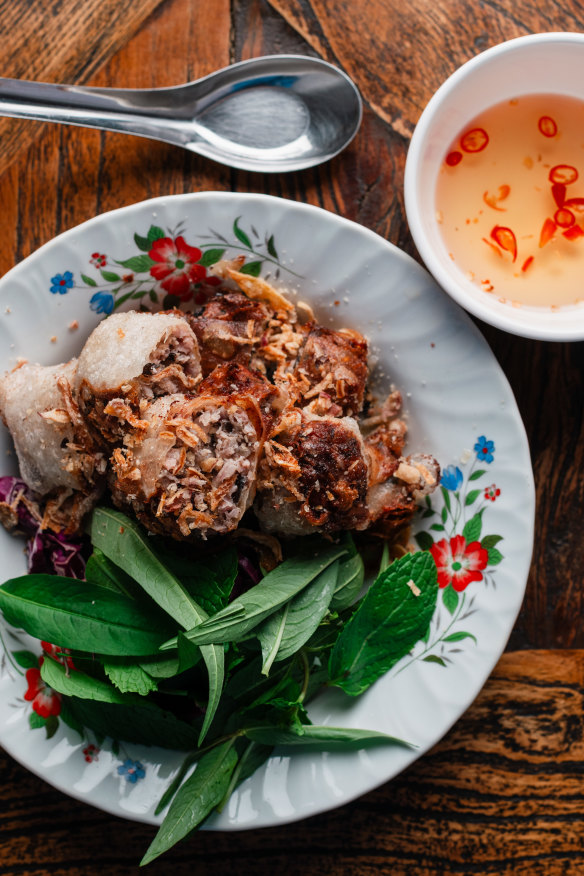 Hanoi-style spring rolls.