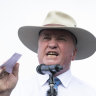 Barnaby Joyce has a new hat sponsor in Gina Rinehart