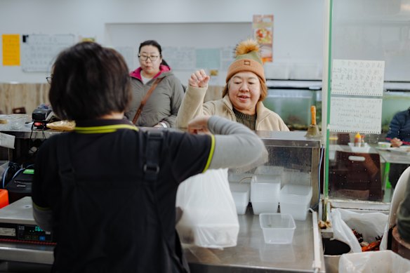 Customers at Sun Ming Coffee Lounge, Parramatta.