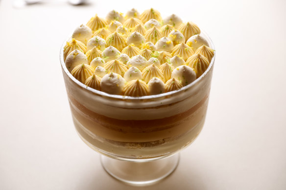 Lemon and cheesecake trifle.