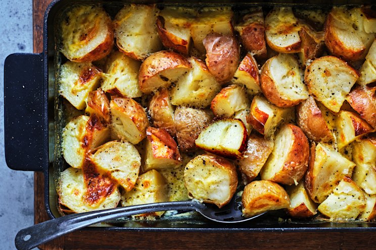 Dinner Red Baked Potatoes Italian Roast Potatoes Recipe