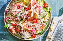 Avocado and prosciutto salad.