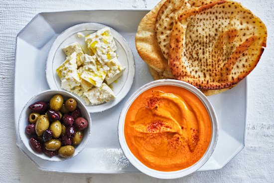 Roasted capsicum hummus.