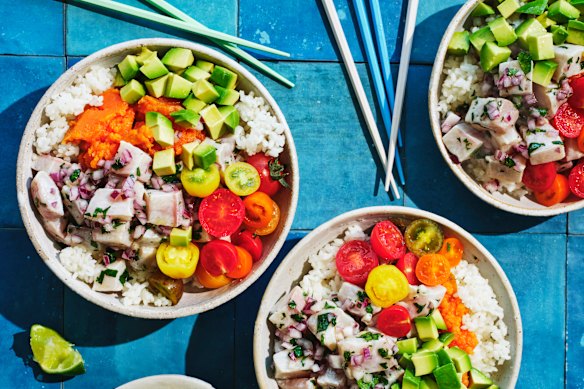 Kingfish ceviche bowls.