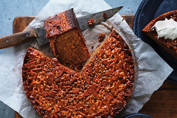 Tahini adds a gentle sesame depth to this Swedish-inspired cake.  