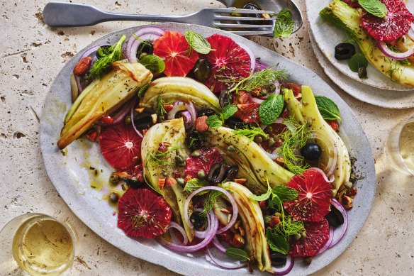 This citrus salad ticks sweet, savoury, salty and sour.