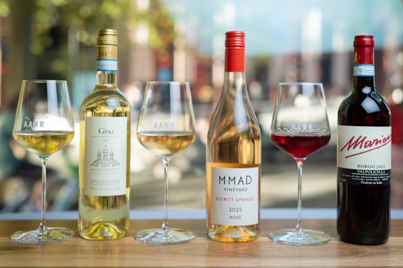 Sommelier Sarah O’Dwyer is behind the drinks.    