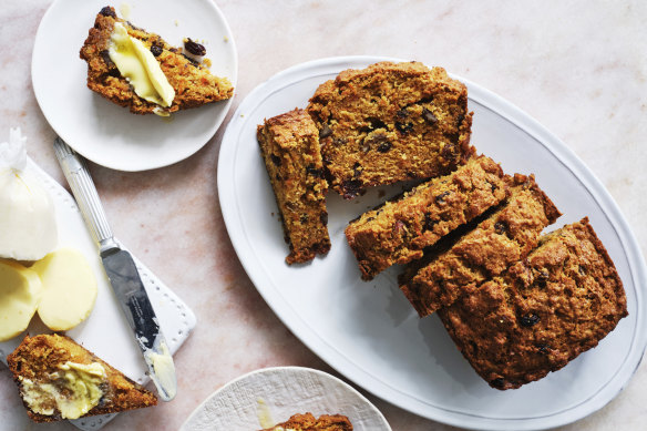 This Morning Glory loaf is a healthy breakfast masquerading as a cake.