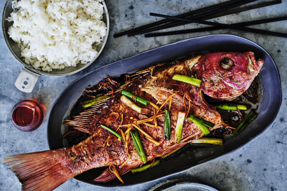 Red-braised fish.