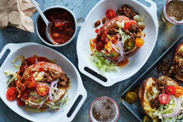 Mexican jacket potatoes.