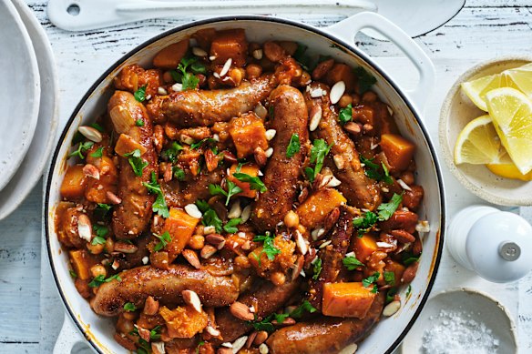 Lamb sausage tagine.
