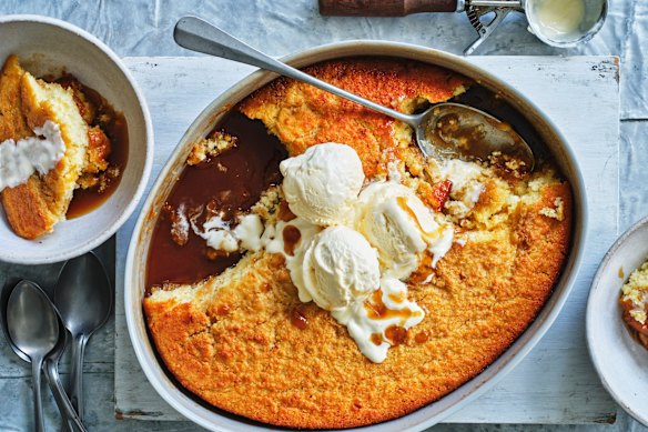 Adam  Liaw’s  brown sugar pudding is inexpensive to make but comforting to eat.