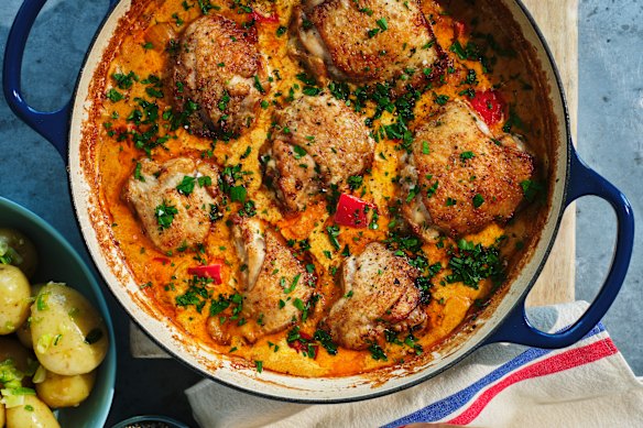 French chicken with paprika.