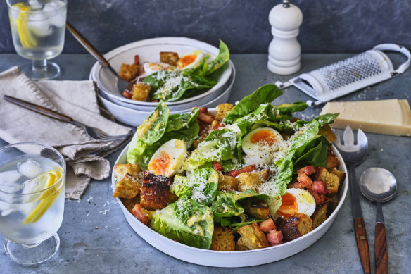 Adam Liaw’s modern take on the classic caesar salad.
