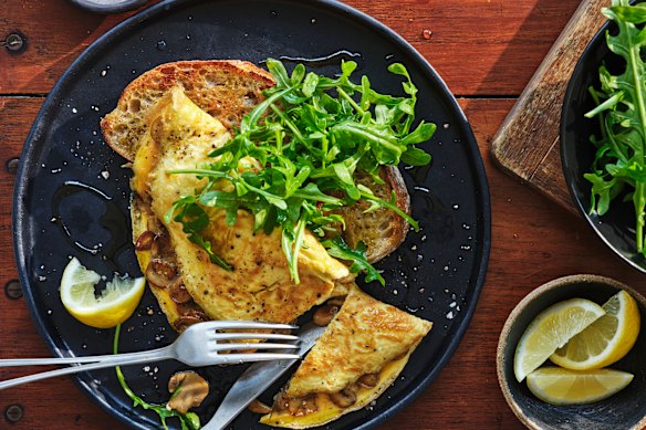 Mushroom omelette.