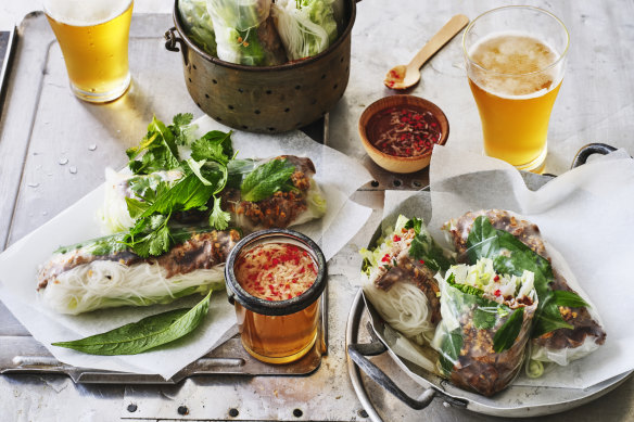Easy beef rice paper roll recipe