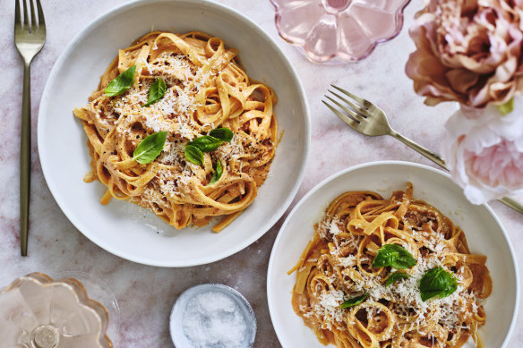 Vodka pasta for two.