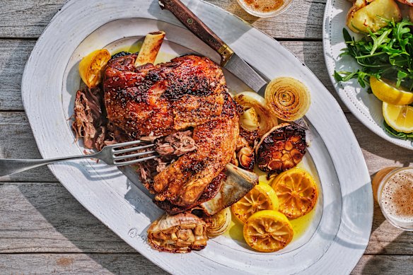 Adam Liaw's roast lamb shoulder makes a great Easter main.
