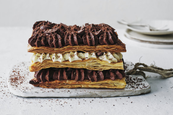 Easter egg millefeuille.