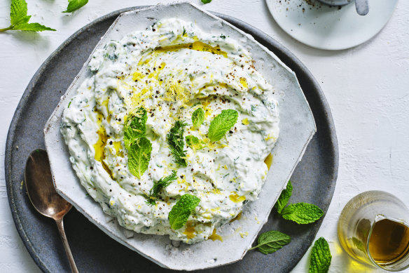 Dill and mint tzatziki.