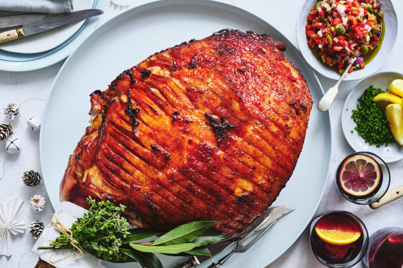 Keep leftover ham safe by wrapping in a cloth soaked in vinegared water.