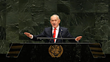 Israeli Prime Minister Benjamin Netanyahu speaks during the 81st session of the United Nations General Assembly at United Nations headquarters, Thursday, Sept. 24, 2026. (AP Photo/Seth Wenig)