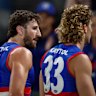 Western Bulldogs Marcus Bontempelli and Aaron Naughton.