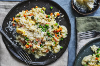 Chicken and egg risotto.