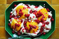 Raspberry and mango eton mess.