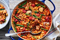 Chicken and chorizo.