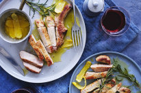 Lemony pork chops.