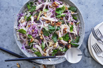 Chicken salad with cranberries and raisins.