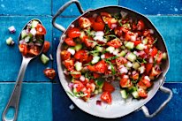 Cherry tomato katchumber.