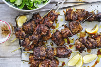 Native masala lamb skewers.