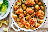 One-pan rosemary chicken and potatoes.