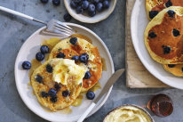 Danielle Alvarez’s blueberry pancakes with whipped demerara butter.