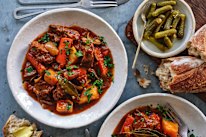 Malt vinegar beef stew.