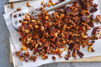 Helen Goh’s roasted spiced nuts with lime leaf and chilli.