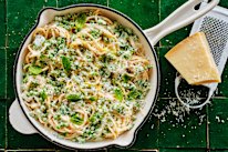 You can toss through rocket or basil at the end, or add an egg to enrich the sauce.