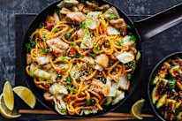 Salt and pepper chicken noodles.